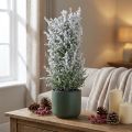 Kunstig enebær i potte sneet kunstig plante H47cm | Floristik24.dk