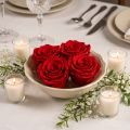 Ægte rosenhoveder Infinity Roses Røde Premium Ø8,5cm 4 stk | Floristik24.dk