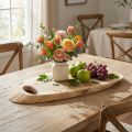 Træbakke af akacietræ med levende kant, L36-45 cm B15-21 cm | Floristik24.dk