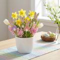 Blomsterpind Farverig Bunny Trædekoration Påske 6cm 12 stk | Floristik24.dk