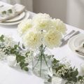 Nellikeblomst hvid Ø9cm 12stk | Floristik24.dk