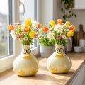 Andefigurvase, keramik, muntert design, ideel til moderne interiør, 15 cm, 2 stk. | Floristik24.dk