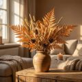 Orange konserveret bregnedekoration 45 cm 10 stk. Hjemmedekoration DIY | Floristik24.dk
