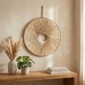 Boho vægdekoration træring naturlig hamp Ø40cm | Floristik24.dk