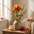 Kunstige blomster dekoration dahlia kunstige blomster orange 62cm | Floristik24.dk