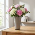 Vase “Fizzy” Ø16cm H27cm platingrå 1 stk. | Floristik24.dk