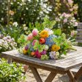 Dekorative sommerfuglegrøn 8 cm 6stk | Floristik24.dk