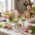 Tulip fyrfadsstage, glas,