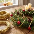 Aluminiumstråd 5mm 500g guld til blomster, hobbyarbejde og dekoration | Floristik24.dk