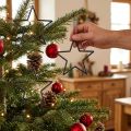 Dekorative sorte stjerner til ophæng, juletræspynt, Ø12 cm, sæt med 12 stk. | Floristik24.dk