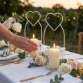 Lanternehjerte Hvid Lanterneholder Glas Ø12cm H30cm 2stk | Floristik24.dk