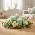 Ensfarvede lys lysegrønne 60x80mm 4 stk | Floristik24.dk