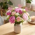 Blomsterstik Mors Dag dekorativt stik hjerte pink 7cm 12 stk | Floristik24.dk
