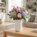 Keramikvase med riller Hvid keramikvase Ø13cm H20cm | Floristik24.dk