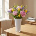 Vase “Fizzy” Ø13,5cm H20,5cm hvid 1 stk | Floristik24.dk