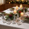 Glitrende juletræ til spredning 4cm 48 stk | Floristik24.dk