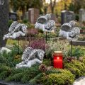 Gravdekoration dekorativt stik engel gravengel på pind 6cm 4 stk | Floristik24.dk