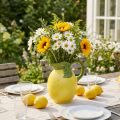 Citronvase keramik dekorativ kande citrongul H18,5cm | Floristik24.dk