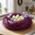 Dekorativ raffia til fremstilling af naturlig raffia raffia lilla 300g | Floristik24.dk