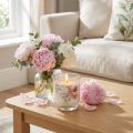 Duftlys i glas Peony Peony Blush Ø7,5cm H8,5cm | Floristik24.dk