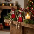 Julemanden figur sidder 6,5 cm rød 12stk | Floristik24.dk
