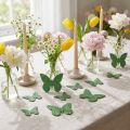 Scatter dekoration sommerfuglegrøn glitter 5/4/3cm 24 stk | Floristik24.dk
