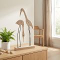 Stativ træfigur kran par natur 27,5×13cm 2 stk | Floristik24.dk