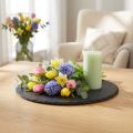 Naturskiferplade Rund Stenbakke Sort Ø15cm 6 stk | Floristik24.dk