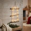 Julevægdekoration med mikro LED eventyrlys, små træsnefnug og snedækkede grene H150cm | Floristik24.dk