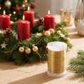 Blomstertråd, myrtetråd, dekorativ tråd, guld, 0,30 mm, 100 g, 3 stk., til hobbyarbejde, smykkefremstilling og dekoration | Floristik24.dk