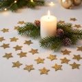 Mini glitterstjerne guld 2,5 cm 96 stk | Floristik24.dk