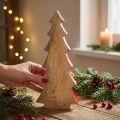 Juledekoration grantræ trærød, naturlig 28cm | Floristik24.dk