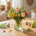 Glasvase, blomstervase, dekorativ vase i farveløs Ø9cm H10cm | Floristik24.dk
