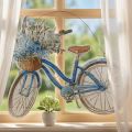 Deco skilt træ cykel sommer deco skilt til at hænge blå, hvid 31 × 25cm | Floristik24.dk