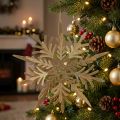 Snowflake 3D effekt guld 16cm x 15,5cm 2 stk | Floristik24.dk