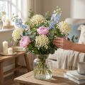 Hydrangea bud gren 55 cm fløde 6stk | Floristik24.dk