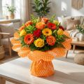 Rondella Dots blomstermanchet med prikker Ø54cm 100 stk | Floristik24.dk