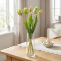 Kunstige blomster tulipangrøn, forårsblomst 48 cm bundt af 5 | Floristik24.dk