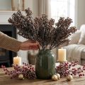 Kunstige planter brun efterårsdekoration vinterdekoration Drylook 38cm 3 stk | Floristik24.dk