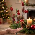 Bærgren kunstig julegren morbær 63cm | Floristik24.dk