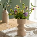 Metal blomstervase cappuccino brun emalje Ø9cm H17,5cm | Floristik24.dk