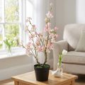 Mandeltræ Stor kunstig plante i Pot Pink White 74cm | Floristik24.dk