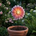 Solar LED Blomsterhave Lys LED Metal Pink Ø30cm | Floristik24.dk