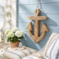 Hængende Anker Mango Træ Nautical Hanger Natural H24,5cm | Floristik24.dk
