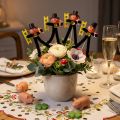Skorstensfejer blomsterpæl dekoration, nytårsaften lykkebringer, 17 cm, 24 stk. | Floristik24.dk