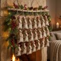 Adventskalenderposer hjortebrun 12,5×20cm 24 stk | Floristik24.dk