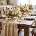 Bordbånd guld beige flosset vintage B47cm L1,5m | Floristik24.dk