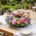 Blomsterskumring med fod sort H3,5cm Ø17cm 2 stk | Floristik24.dk