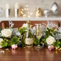 Champagneflaske og champagneglas vedhængssæt, juletræspynt, 14 cm, 2 stk. | Floristik24.dk
