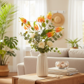Kunstig Gloriosa orange blomst med lange stilke til vaser 80 cm 3 stk. | Floristik24.dk